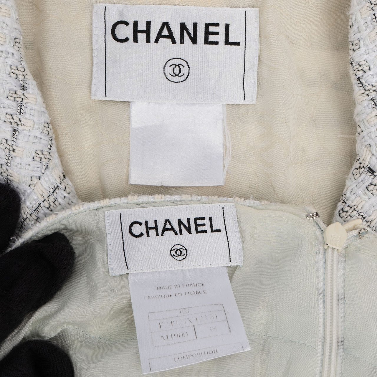 Chanel Multicolor Tweed Fringe Costume Set (DE36 / FR38) Wit