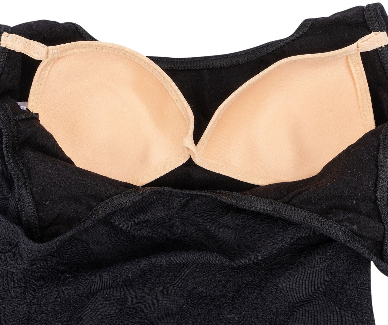 Chanel Noir Camellia Swimsuit (DE 36 / FR 38) Zwart