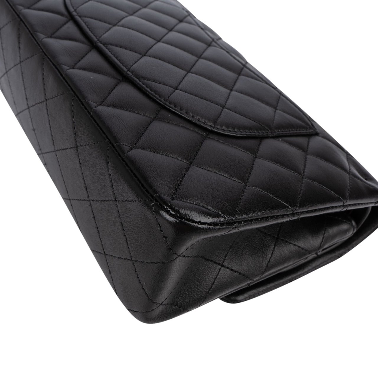 Chanel Quilted Lambskin Medium Double Flap Shoulder Bag Zwart
