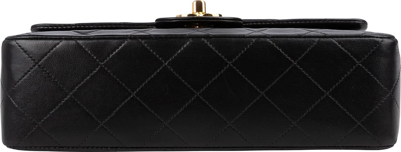 Chanel Quilted Lambskin 24K Gold Small Double Flap Shoulder Bag Bruin