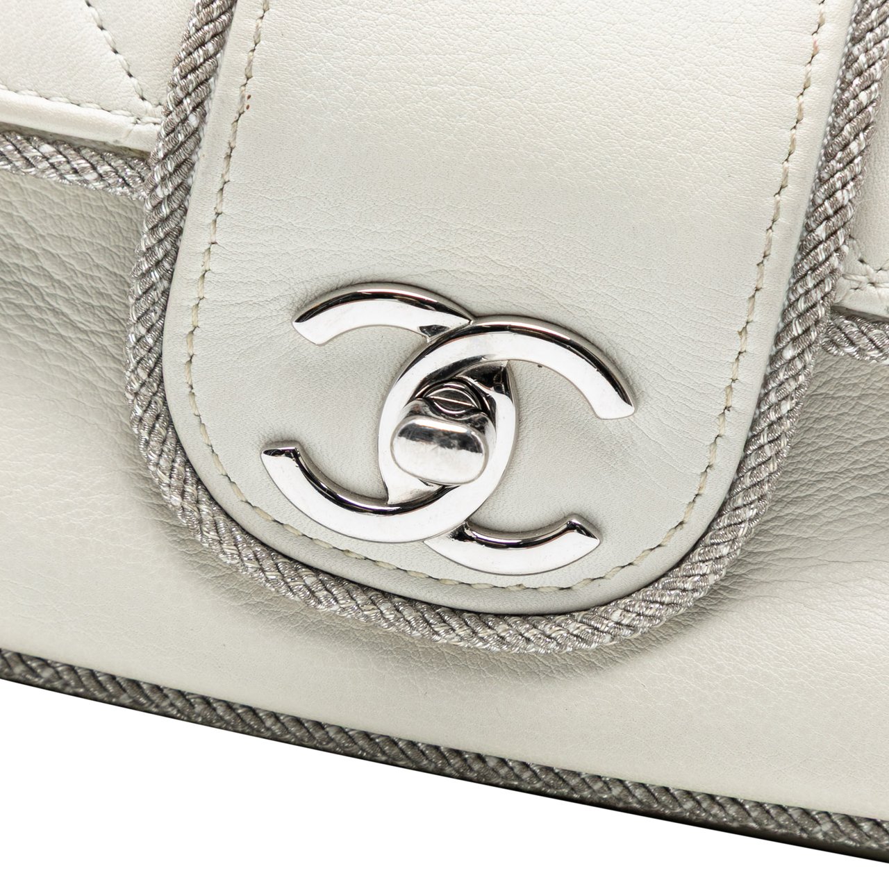 Chanel Quilted Lambskin and Metallic Trim Elementary Chic Flap Wit
