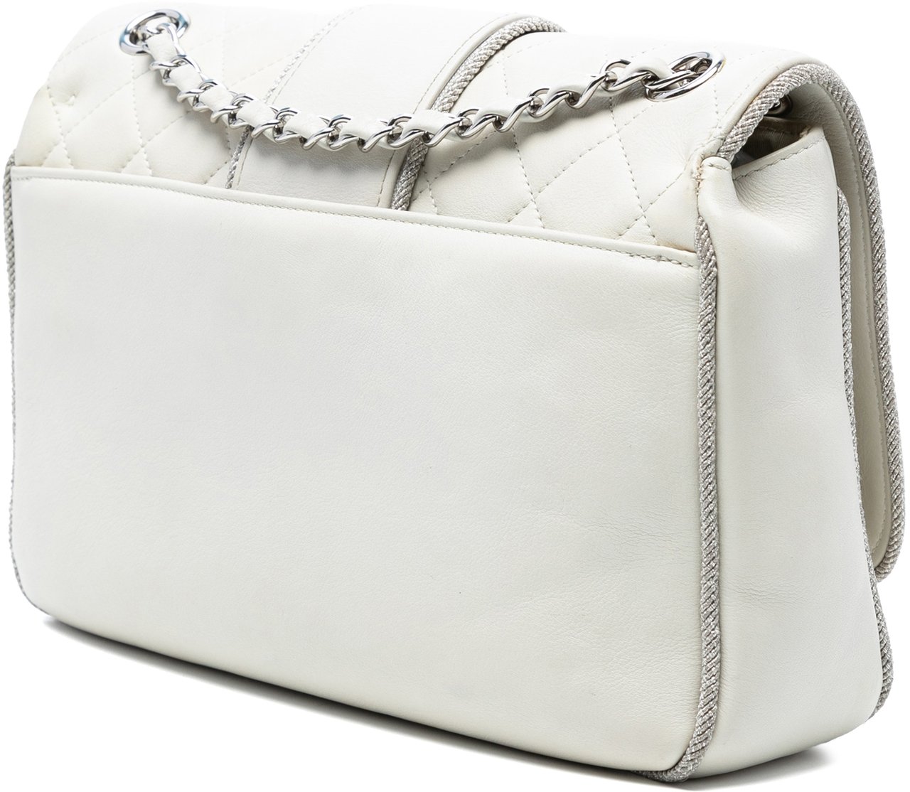 Chanel Quilted Lambskin and Metallic Trim Elementary Chic Flap Wit