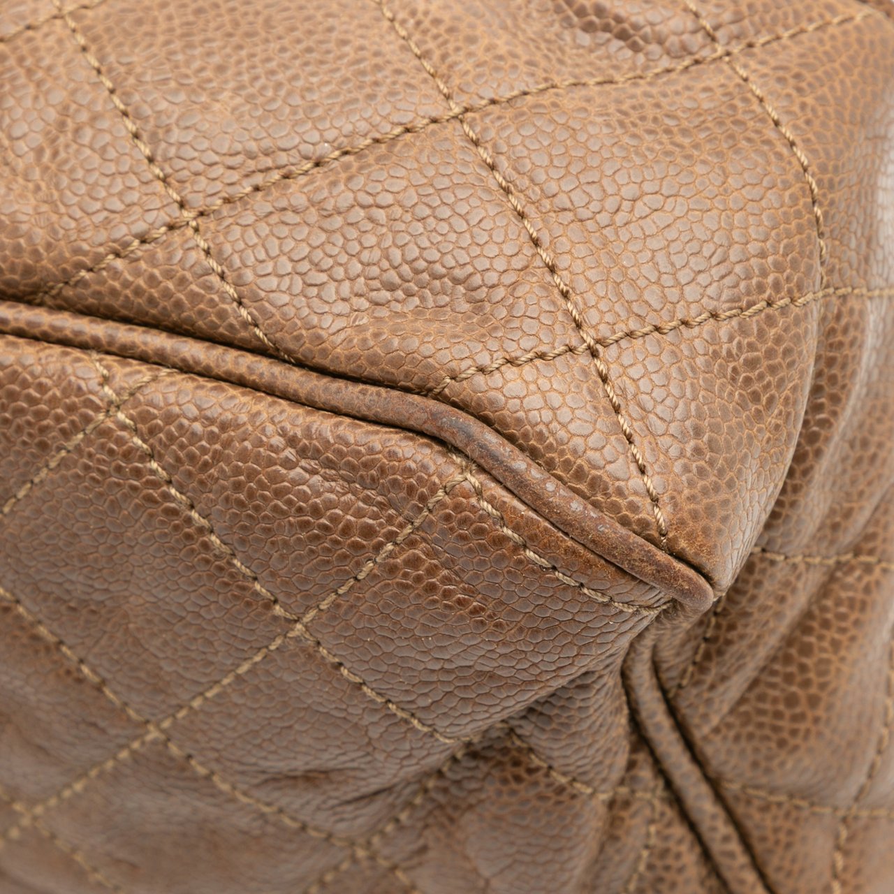 Chanel Large Quilted Caviar Shiva Flap Bruin