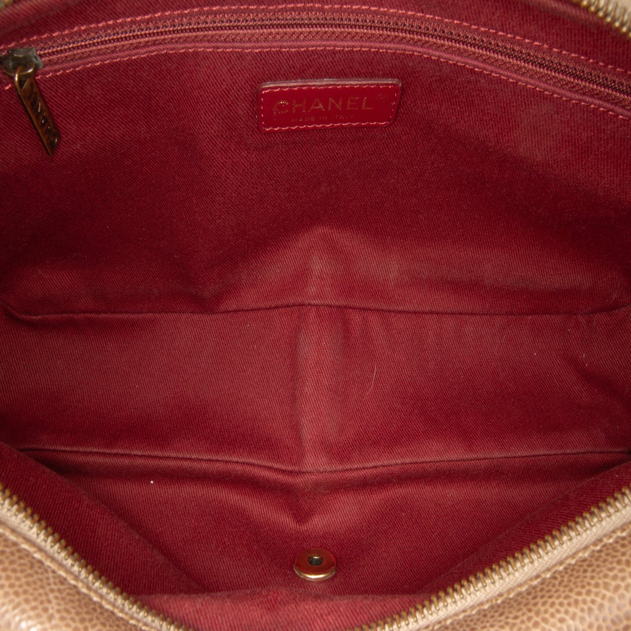 Chanel Large Quilted Caviar Shiva Flap Bruin