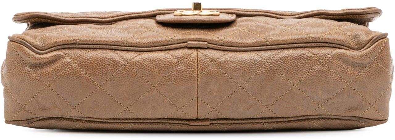 Chanel Large Quilted Caviar Shiva Flap Bruin