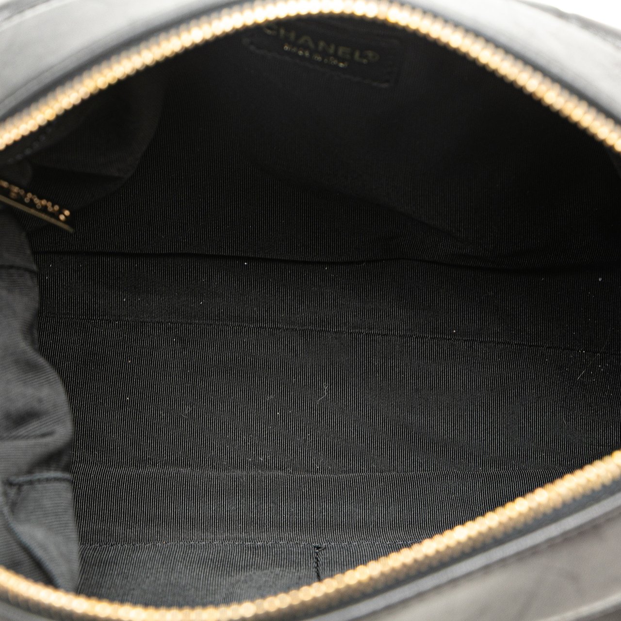 Chanel CC Choco Bar Lambskin Shoulder Bag Zwart