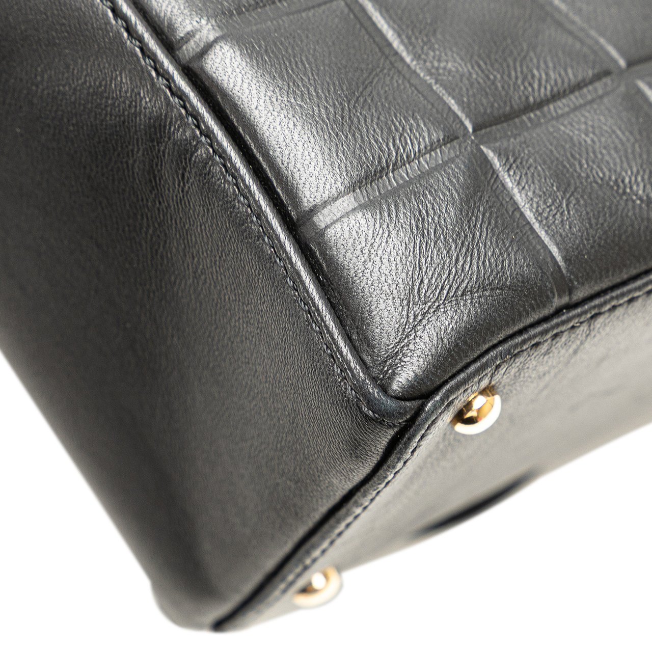 Chanel CC Choco Bar Lambskin Shoulder Bag Zwart