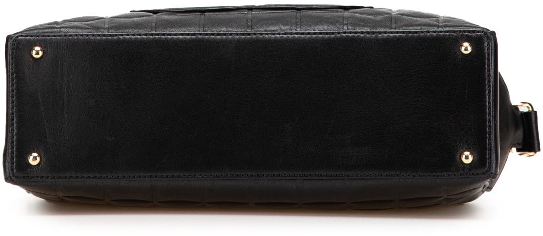 Chanel CC Choco Bar Lambskin Shoulder Bag Zwart