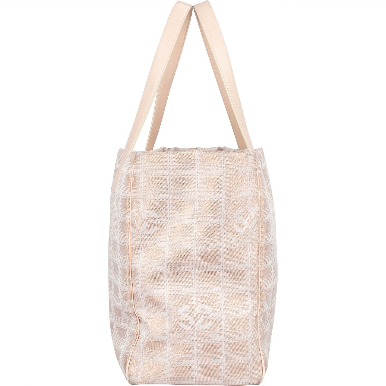 Chanel Chanel Travel Line Glitter Monogram Handbag Beige