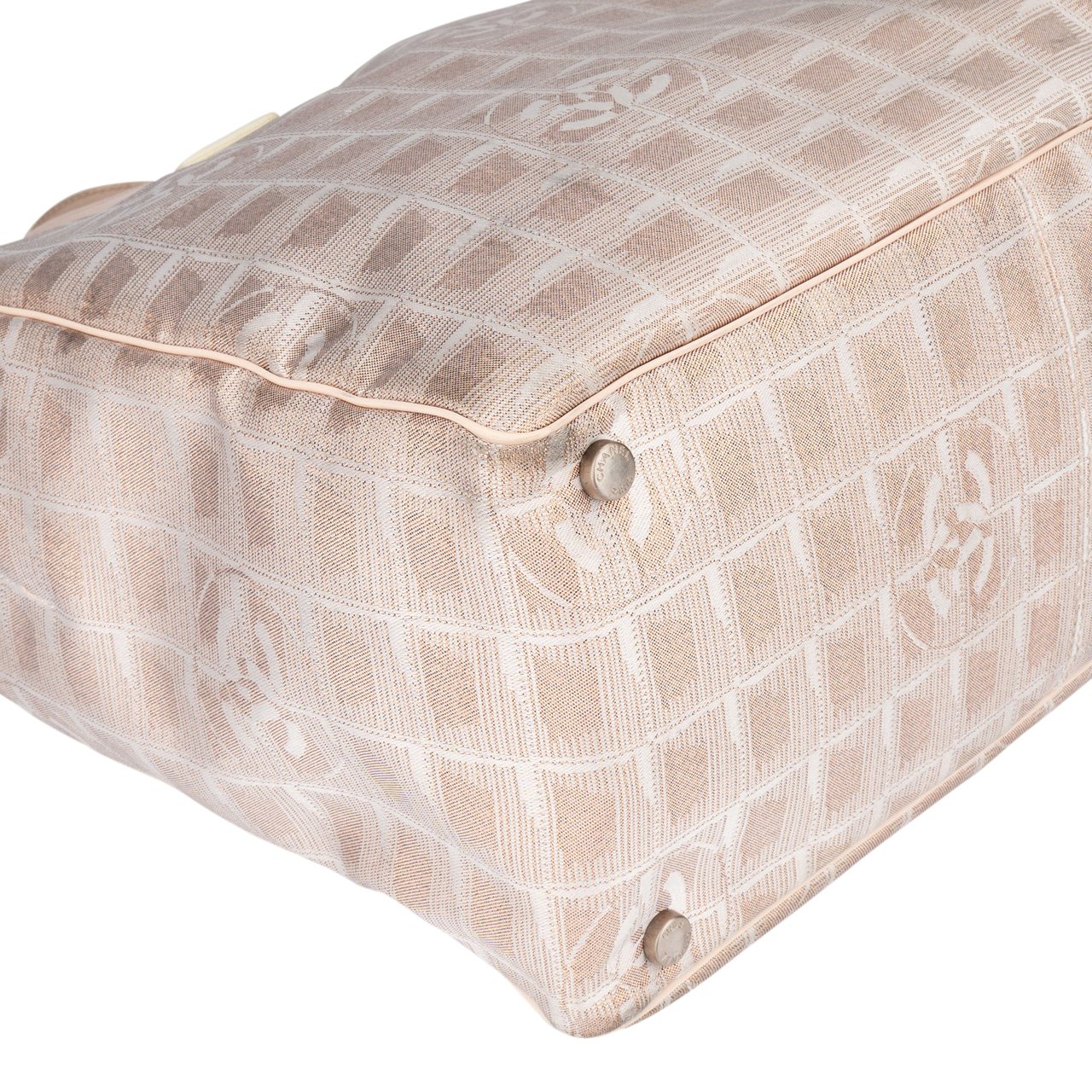 Chanel Chanel Travel Line Glitter Monogram Handbag Beige