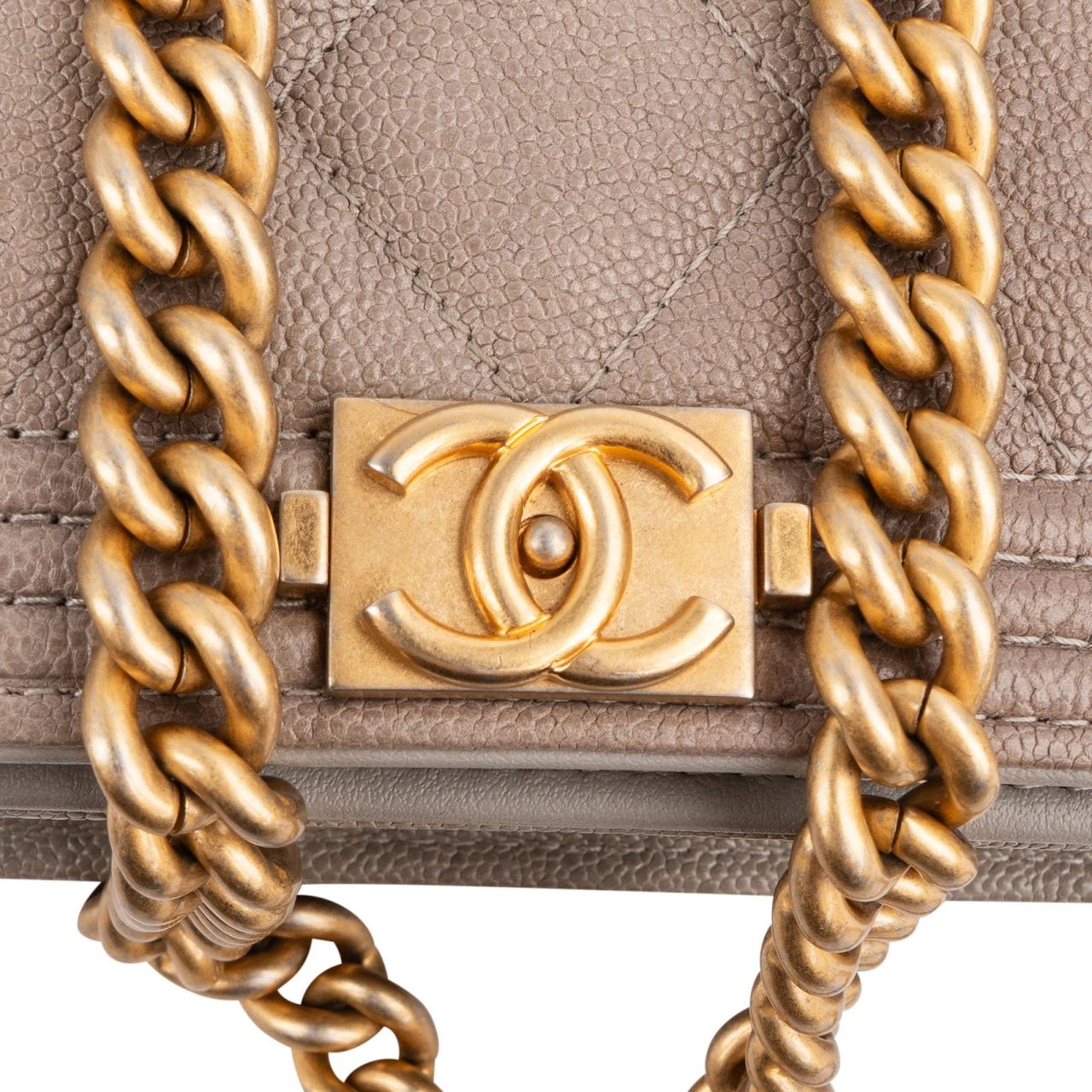 Chanel Quilted Caviar Leather Boy Wallet On Chain Crossbody Bag Divers