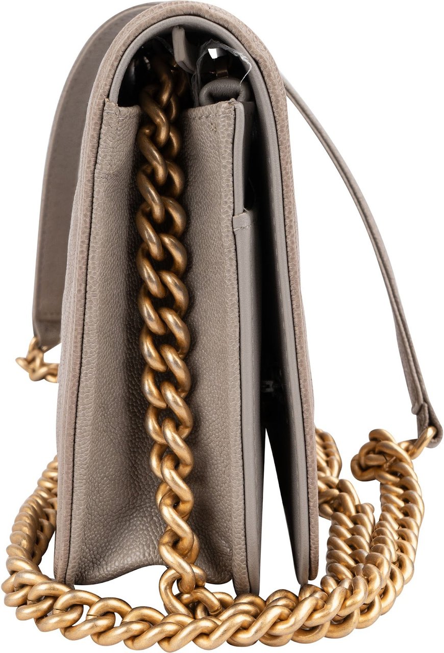 Chanel Quilted Caviar Leather Boy Wallet On Chain Crossbody Bag Divers