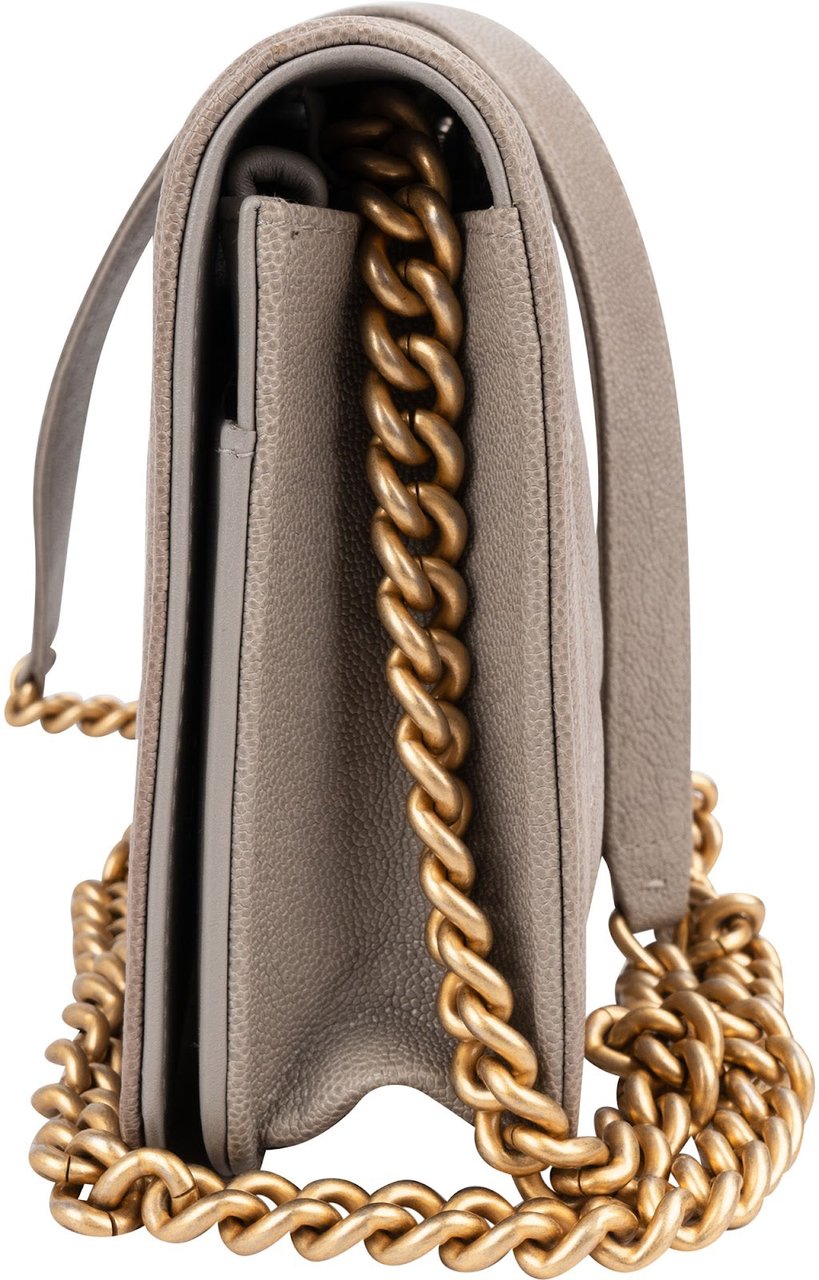 Chanel Quilted Caviar Leather Boy Wallet On Chain Crossbody Bag Divers