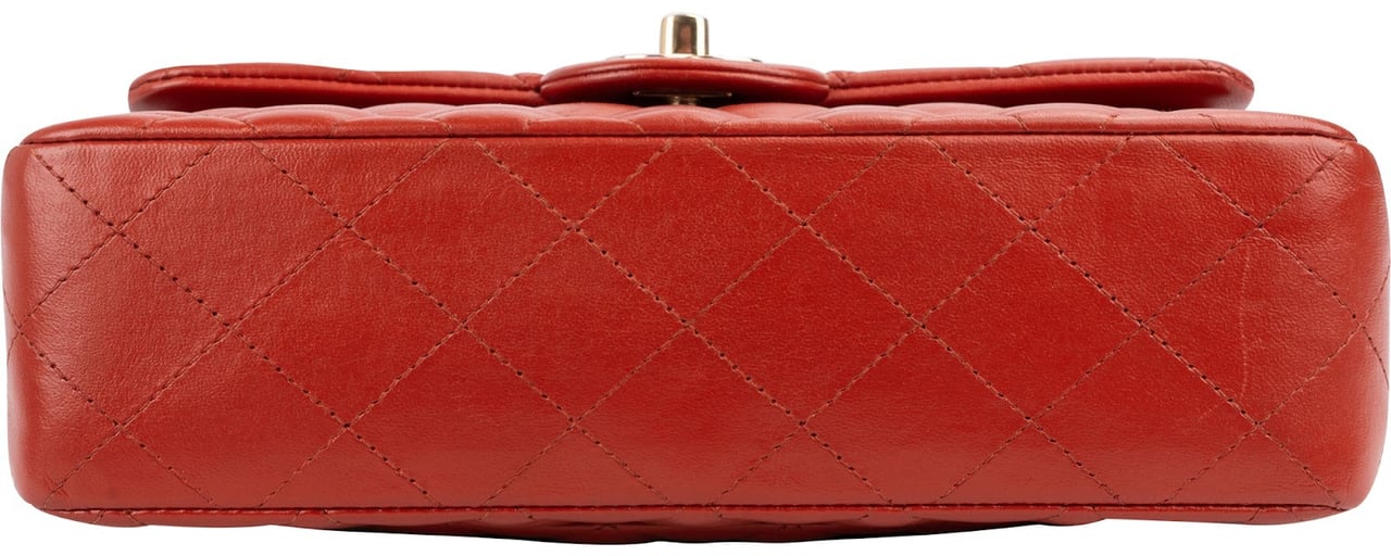 Chanel Quilted Lambskin Small Double Flap Shoulder Bag Rood