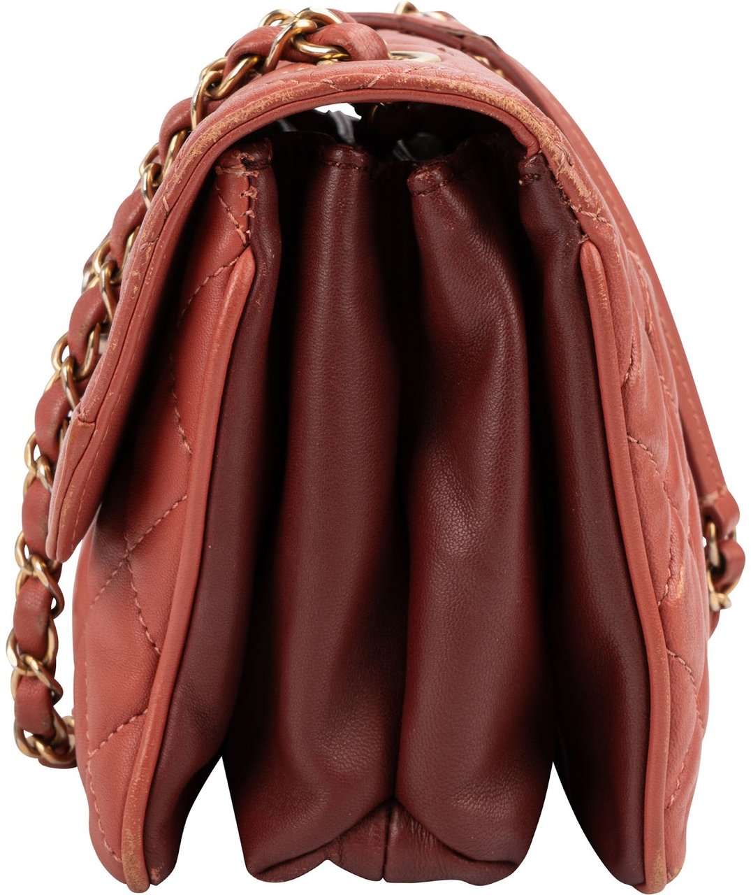 Chanel Quilted Lambskin Bicolor Diana Single Flap Crossbody Bag Divers
