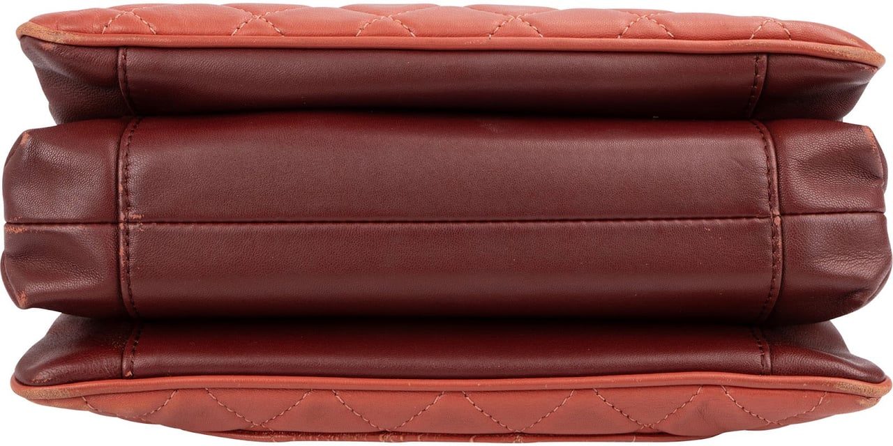 Chanel Quilted Lambskin Bicolor Diana Single Flap Crossbody Bag Divers