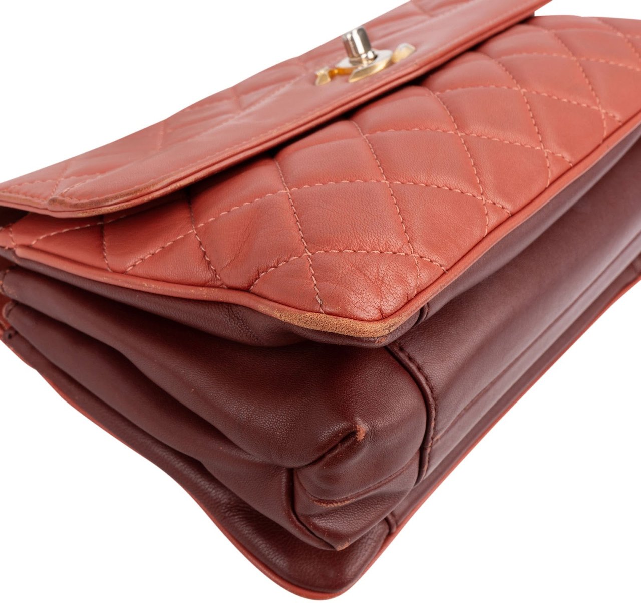 Chanel Quilted Lambskin Bicolor Diana Single Flap Crossbody Bag Divers