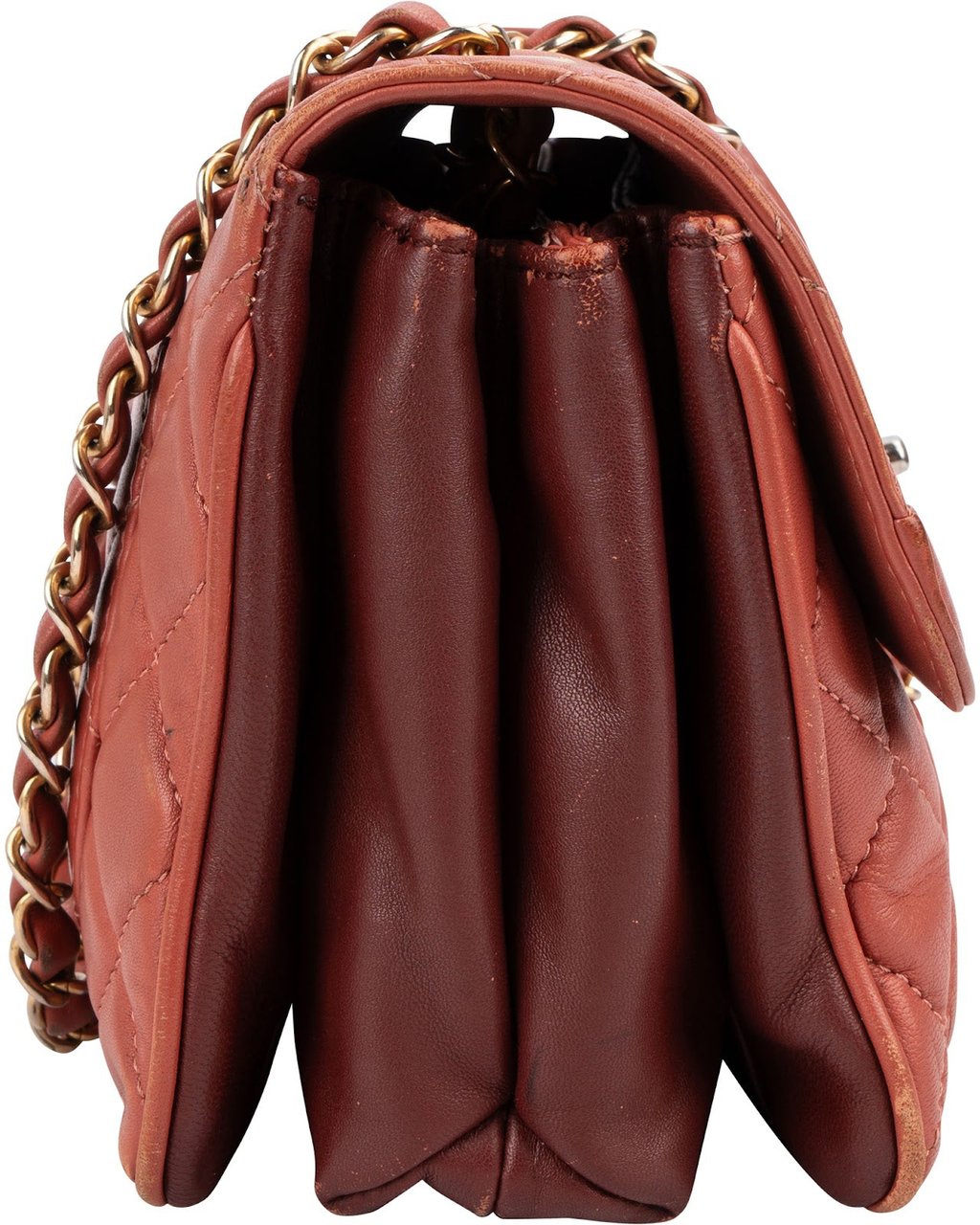 Chanel Quilted Lambskin Bicolor Diana Single Flap Crossbody Bag Divers