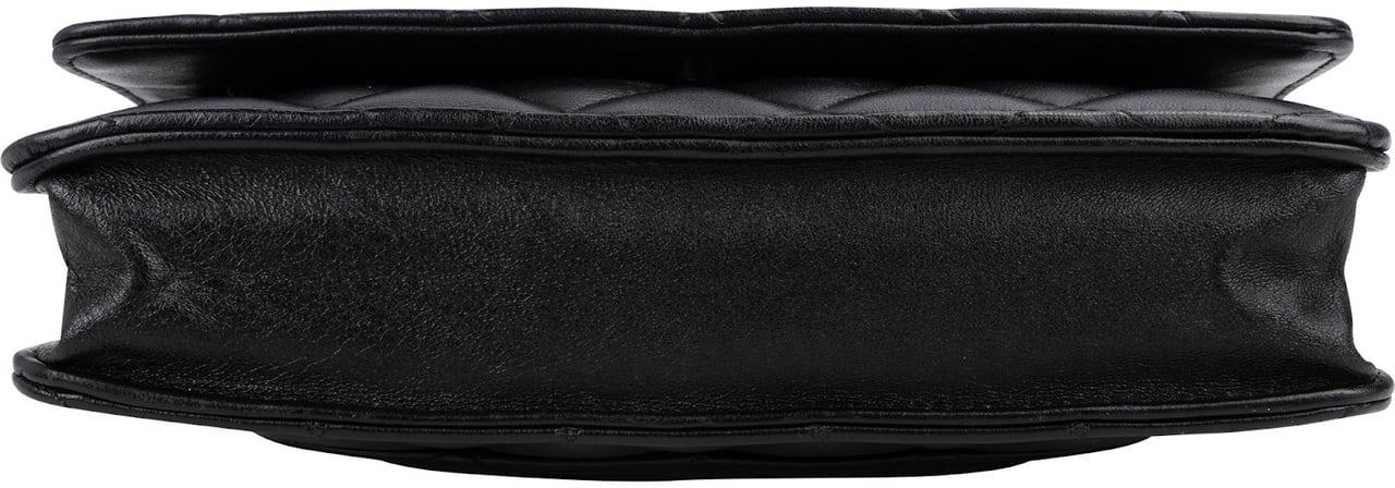 Chanel Quilted Lambskin Wallet On Chain Crossbody Bag Zwart