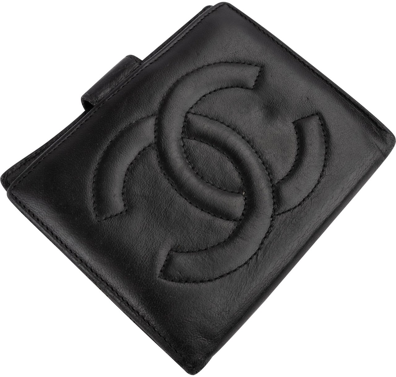 Chanel Lambskin CC Bifold Wallet Zwart