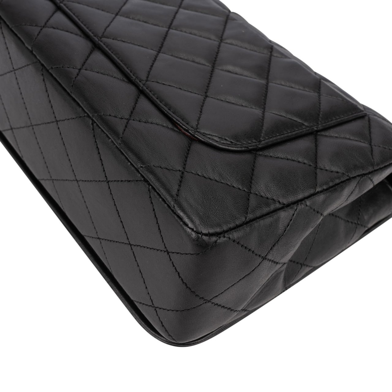 Chanel Quilted Lambskin 24K Gold Single Flap Shoulder Bag Zwart