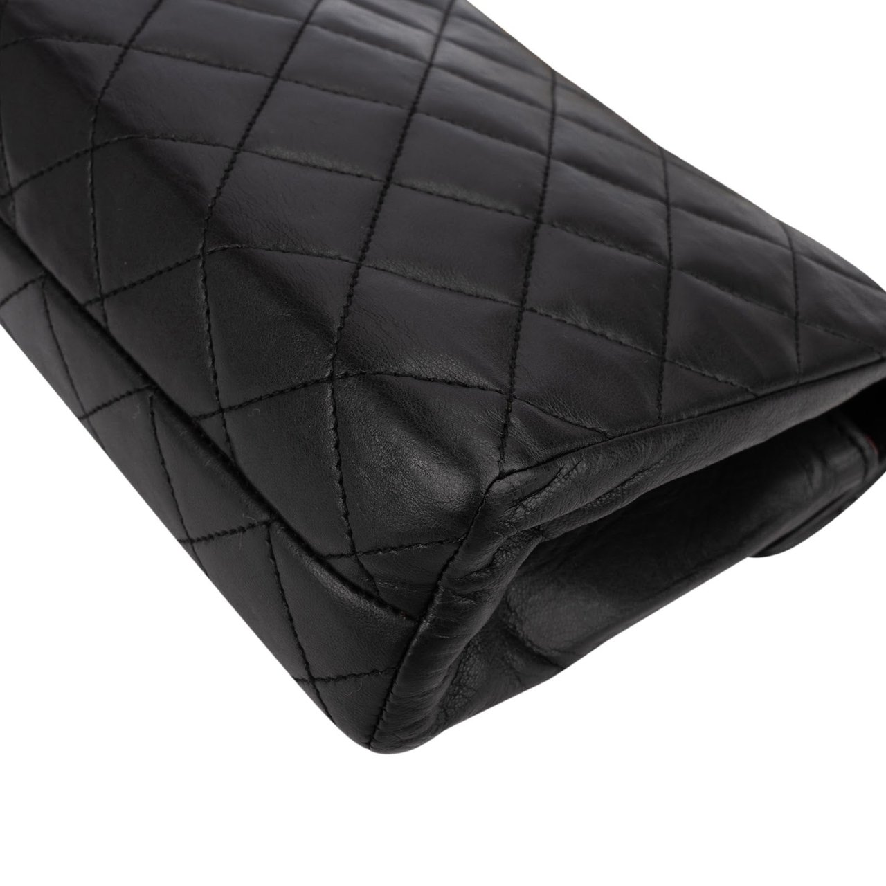 Chanel Quilted Lambskin CC Envelope Small 24K Gold Single Flap Crossbody Bag Zwart