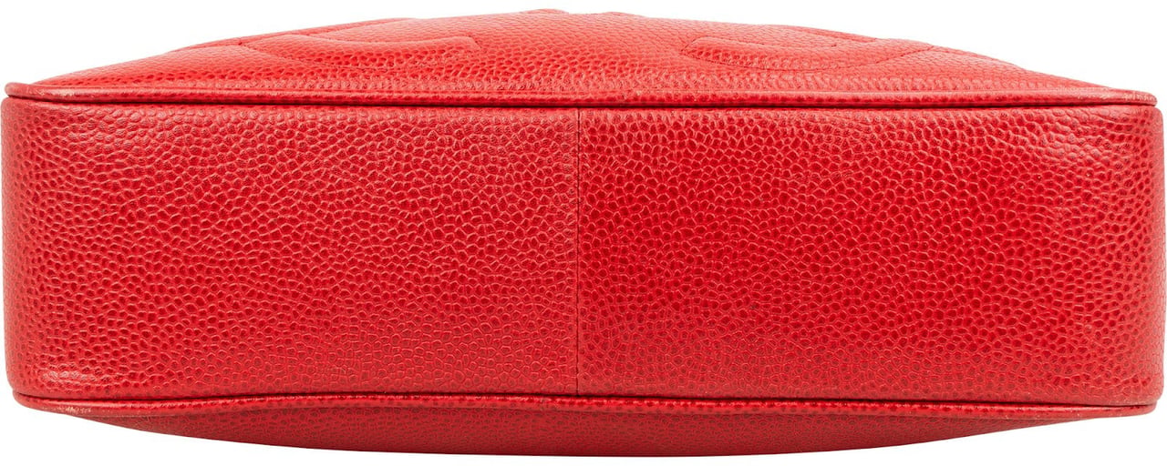 Chanel Caviar Leather Triple CC Large Camera Knot Shoulder Bag Rood