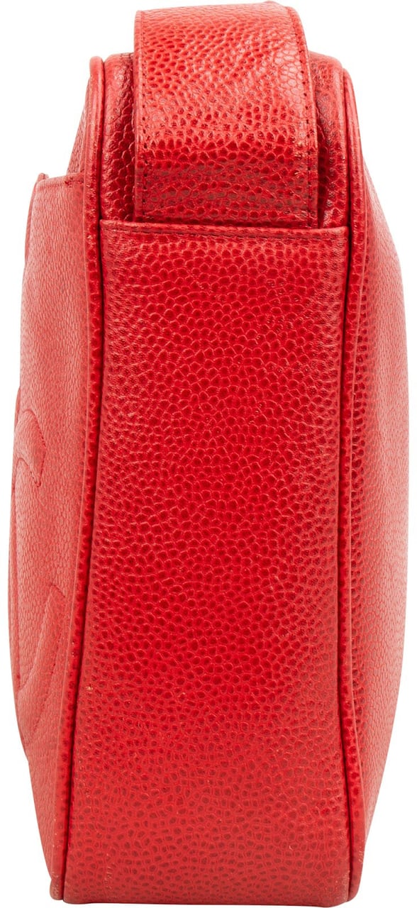 Chanel Caviar Leather Triple CC Large Camera Knot Shoulder Bag Rood