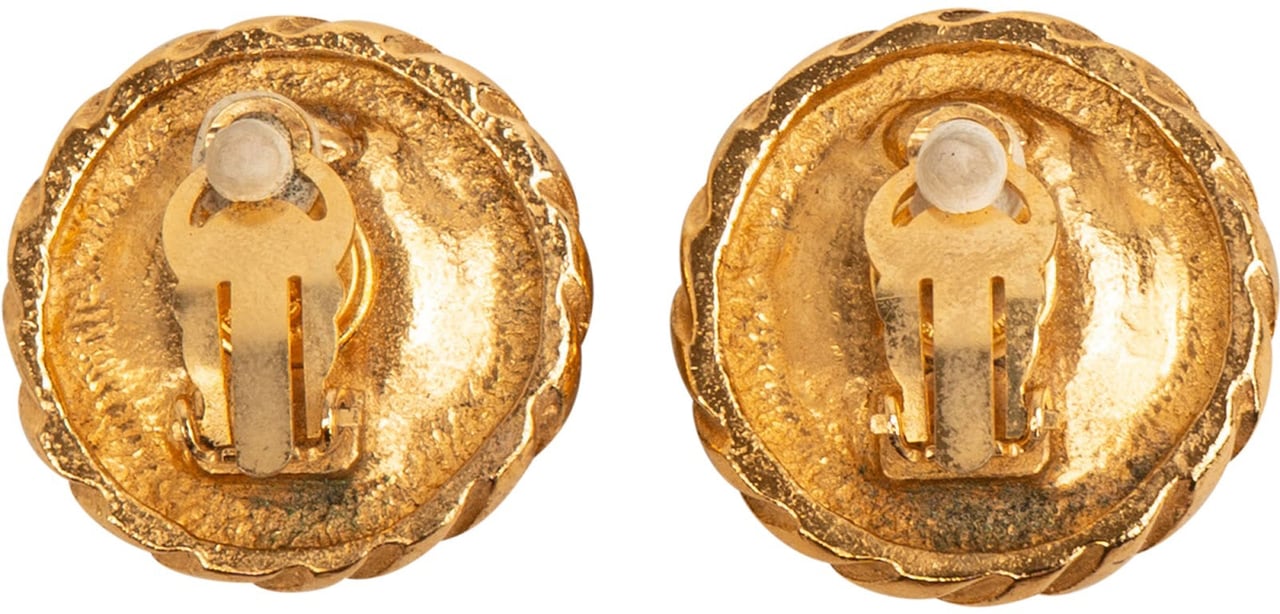 Chanel Pearl Rope Clip-On Earrings Clips Oranje