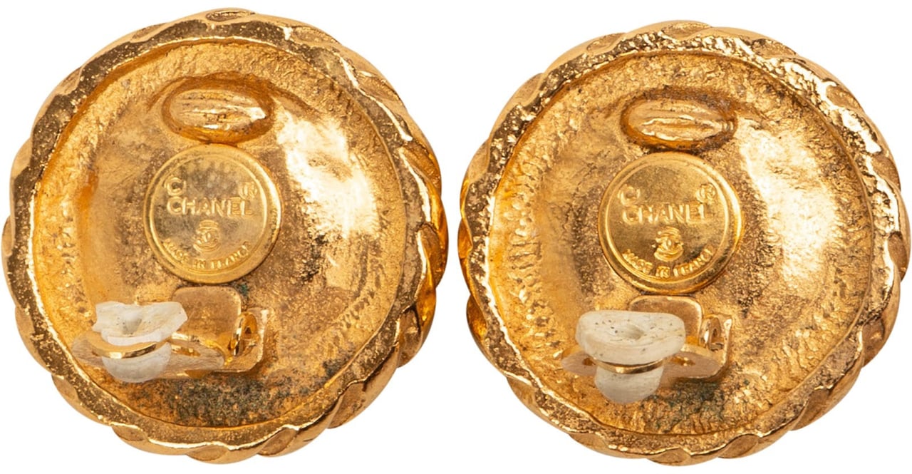 Chanel Pearl Rope Clip-On Earrings Clips Oranje