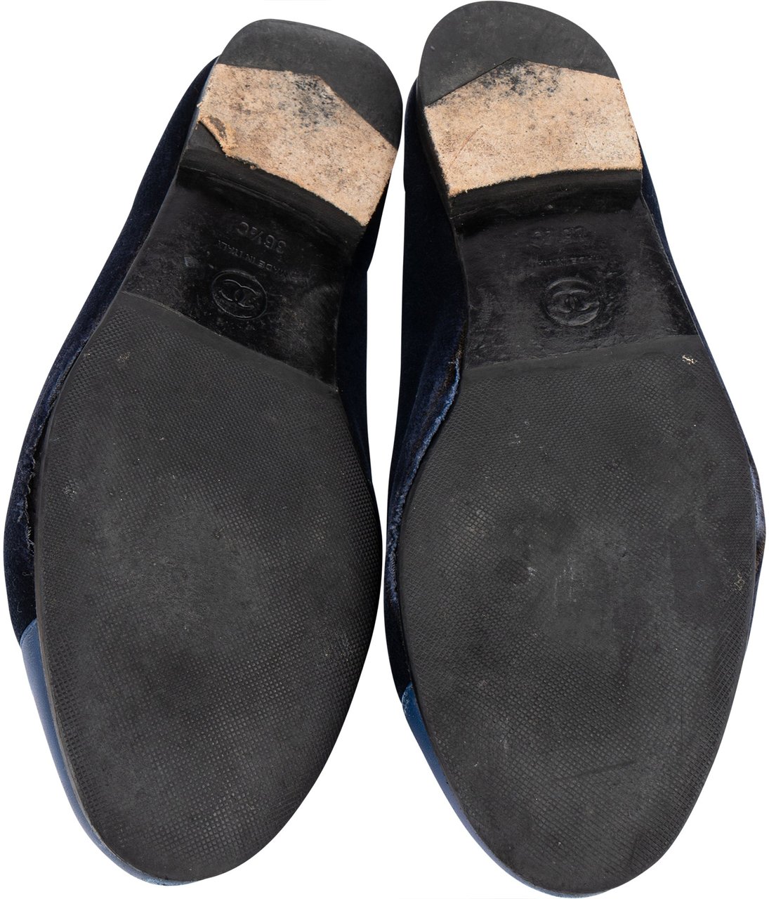 Chanel Chanel Blue Satin Ballerinas (36 1/2) Blauw