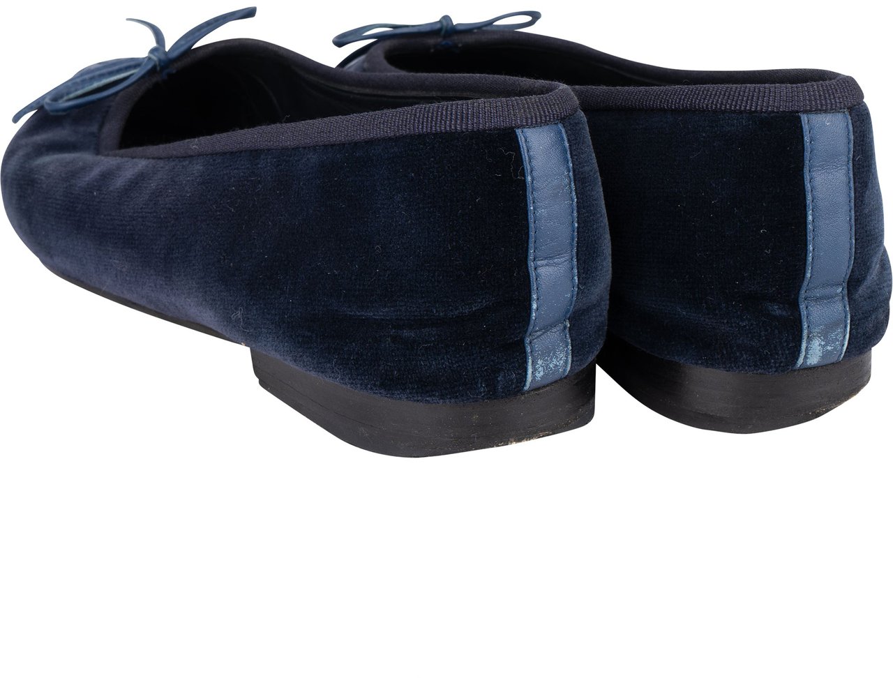 Chanel Chanel Blue Satin Ballerinas (36 1/2) Blauw