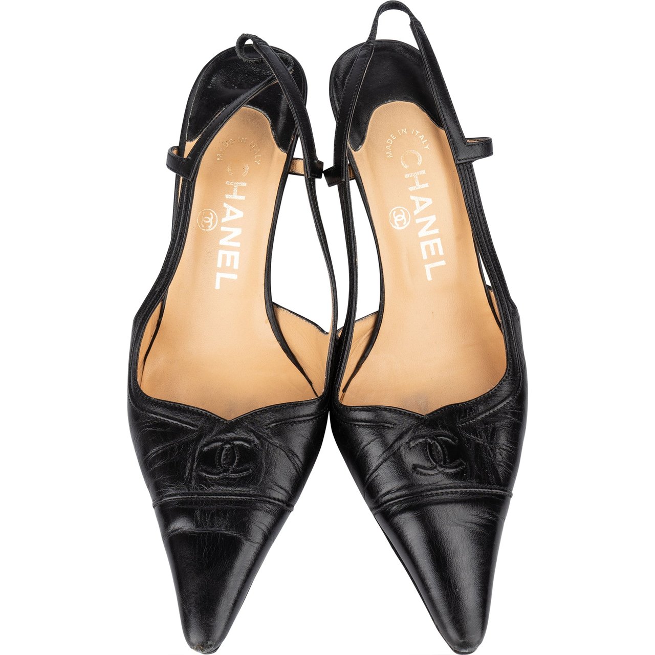 Chanel Chanel Black Leather CC Pumps (36,5) Divers