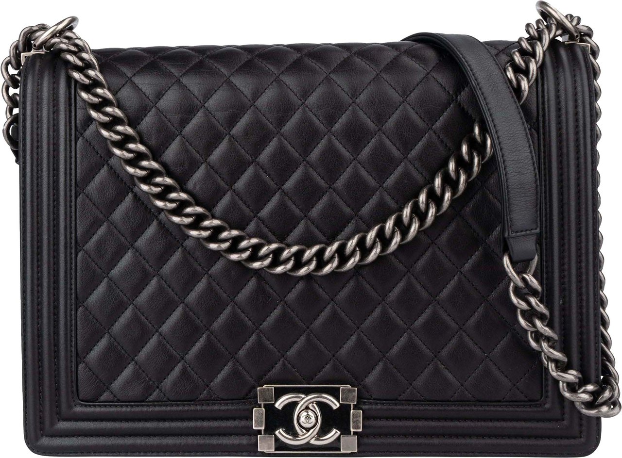Chanel Chanel Quilted Lambskin Large Boy Single Flap Crossbody Bag Divers