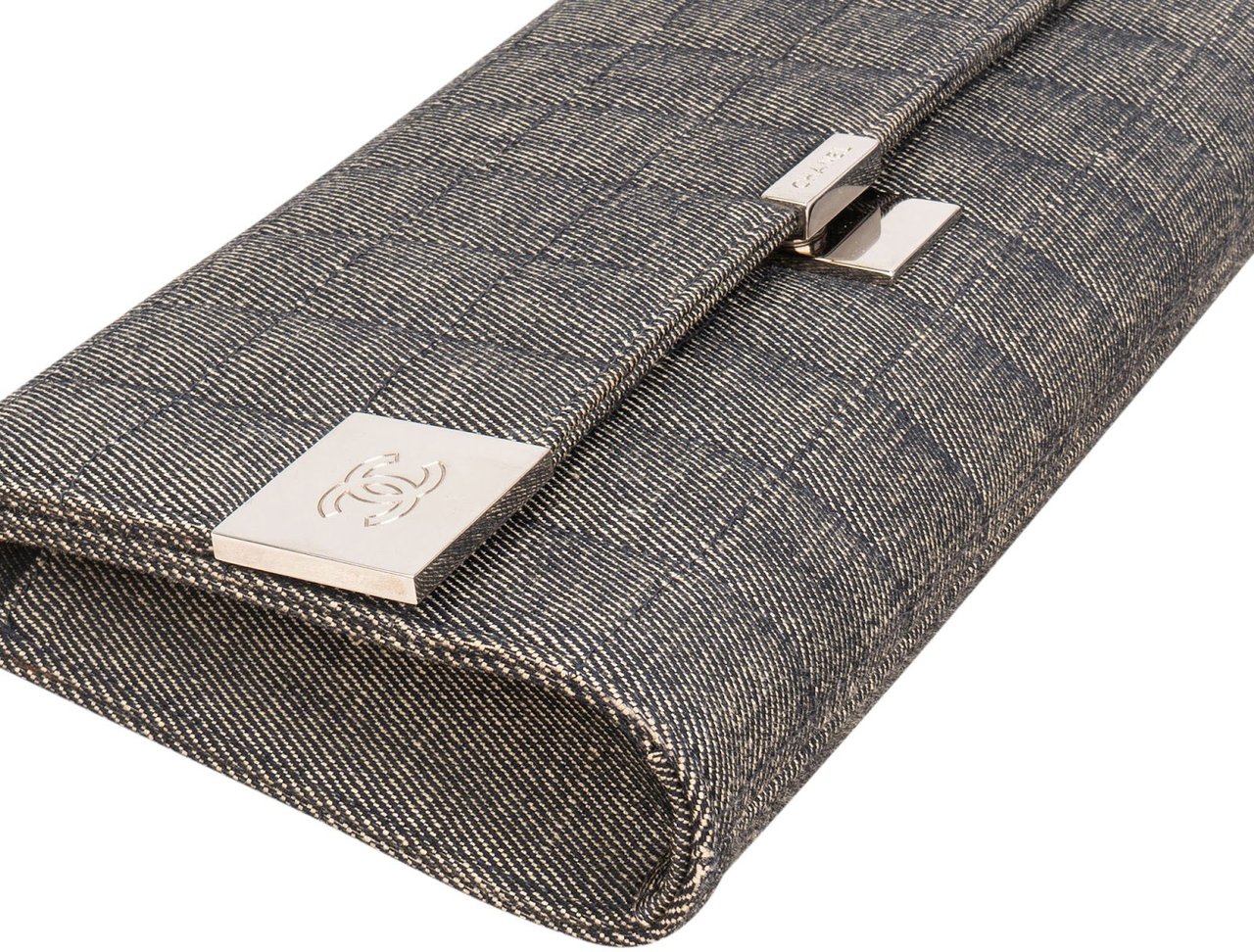 Chanel Denim Chocolate Bar Single Flap Shoulder Bag Divers