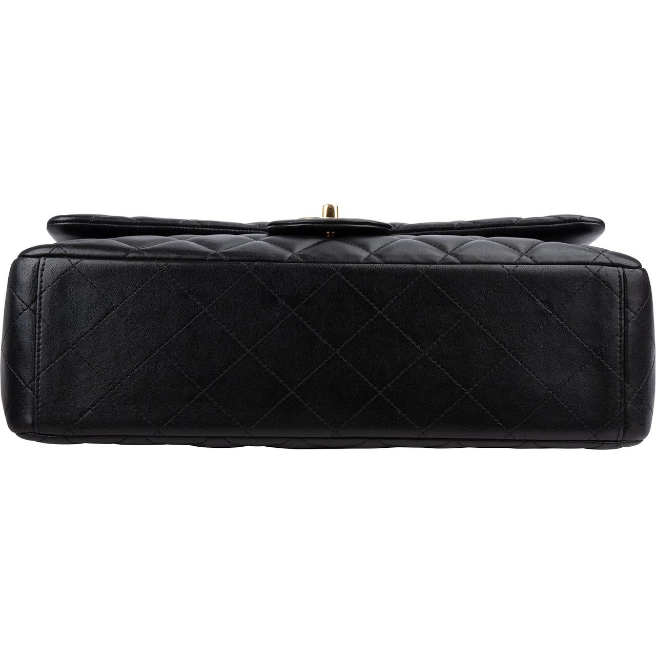 Chanel Quilted Lambskin Maxi Double Flap Crossbody Bag Zwart