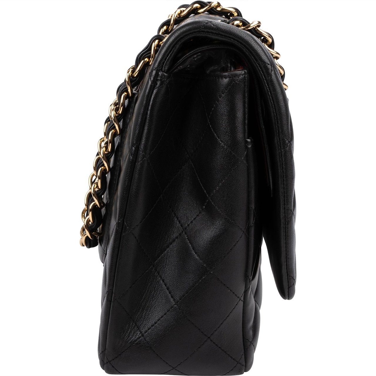 Chanel Quilted Lambskin Maxi Double Flap Crossbody Bag Zwart