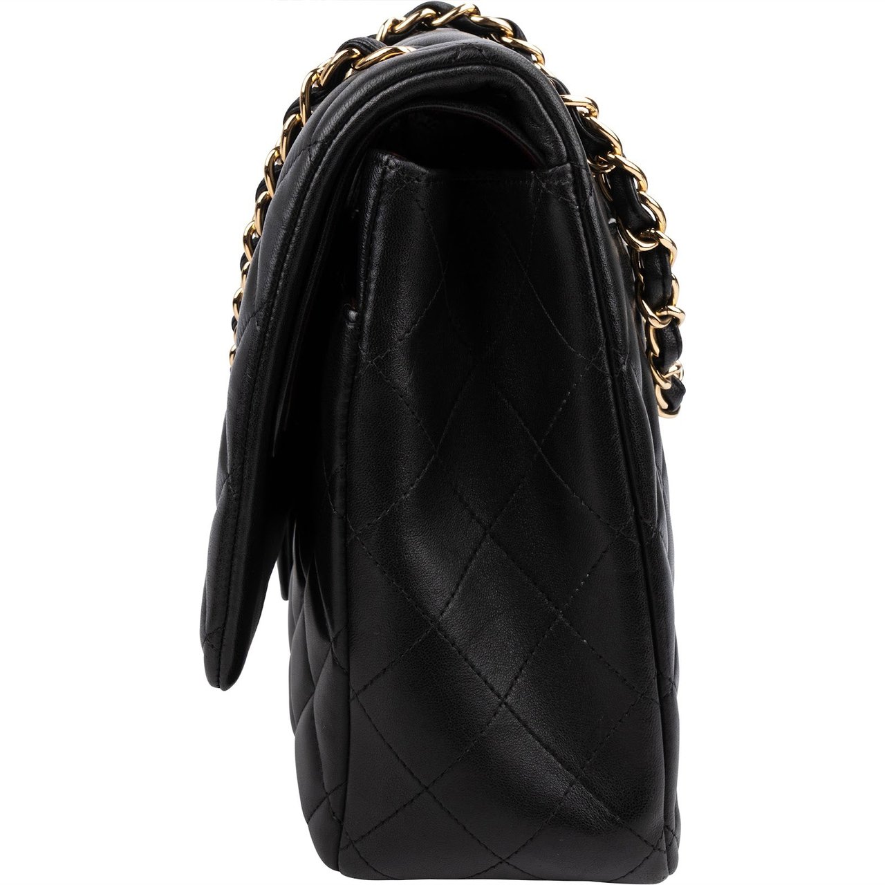Chanel Quilted Lambskin Maxi Double Flap Crossbody Bag Zwart