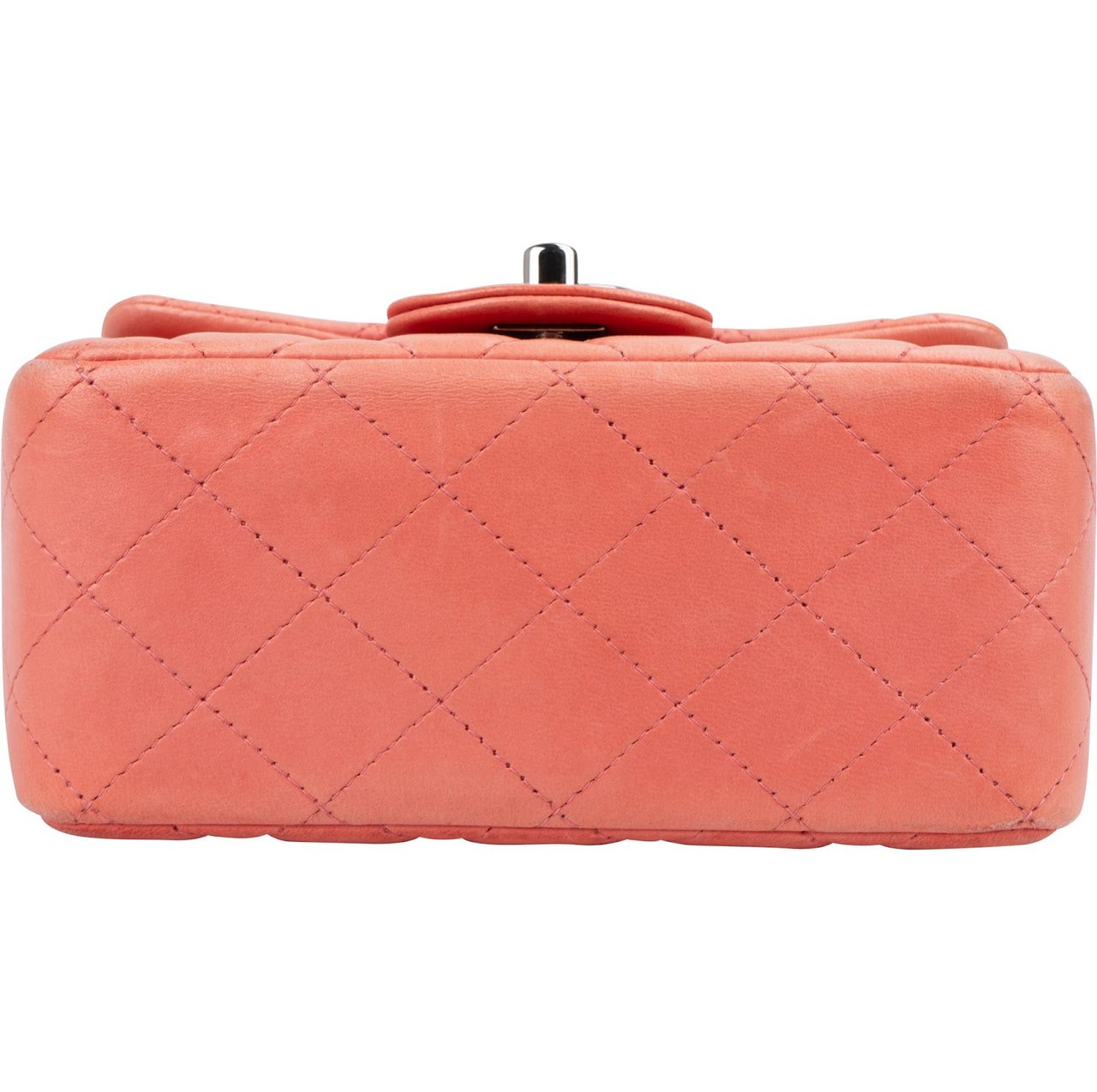 Chanel Quilted Lambskin Palladium Mini Rectangular Single Flap Crossbody Bag Divers