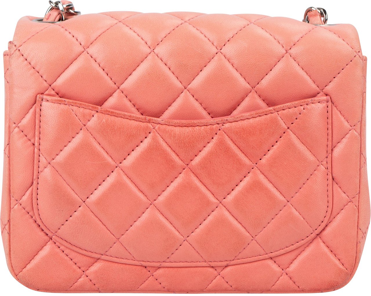 Chanel Quilted Lambskin Palladium Mini Rectangular Single Flap Crossbody Bag Divers