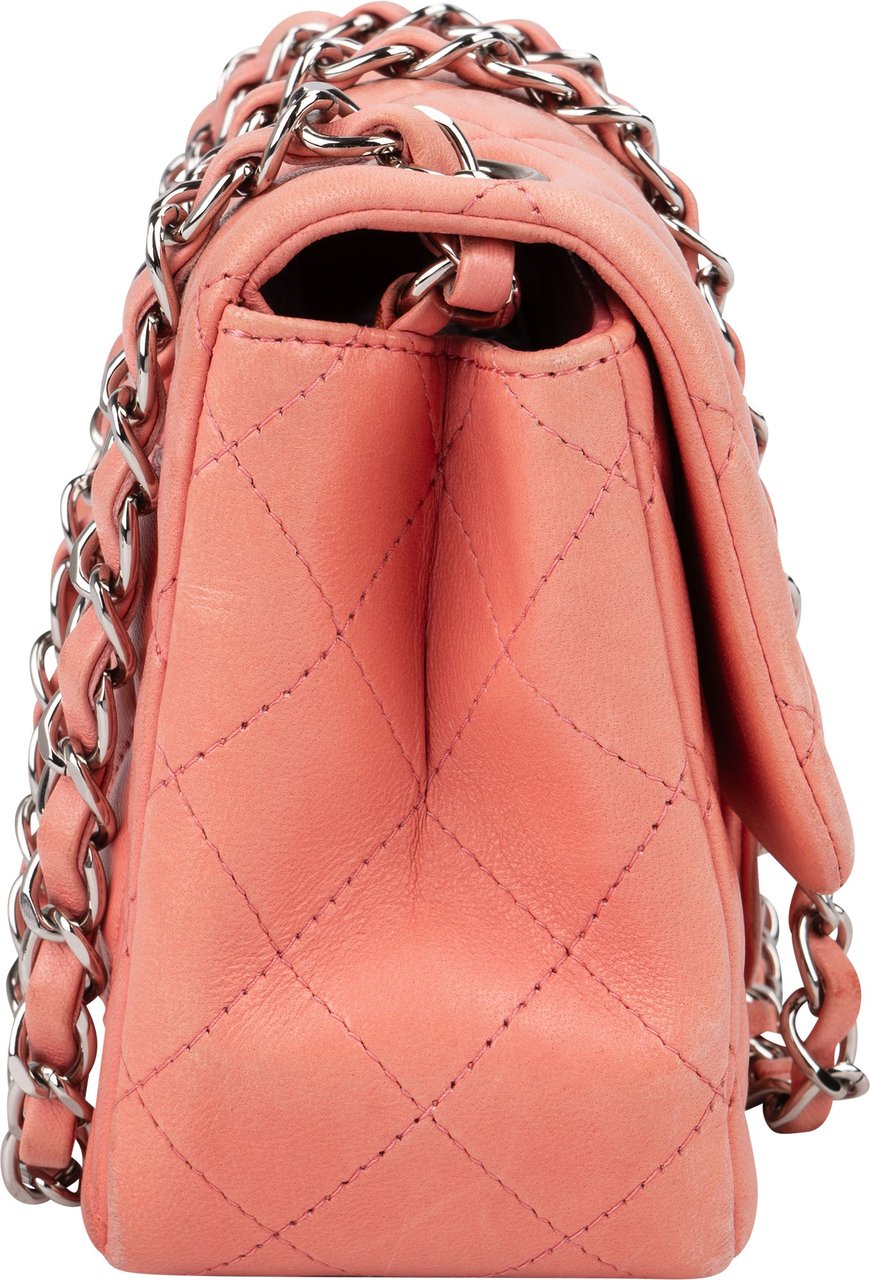 Chanel Quilted Lambskin Palladium Mini Rectangular Single Flap Crossbody Bag Divers