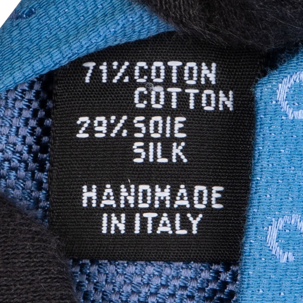 Chanel Letters Emblem Silk Tie Krawatte Blauw