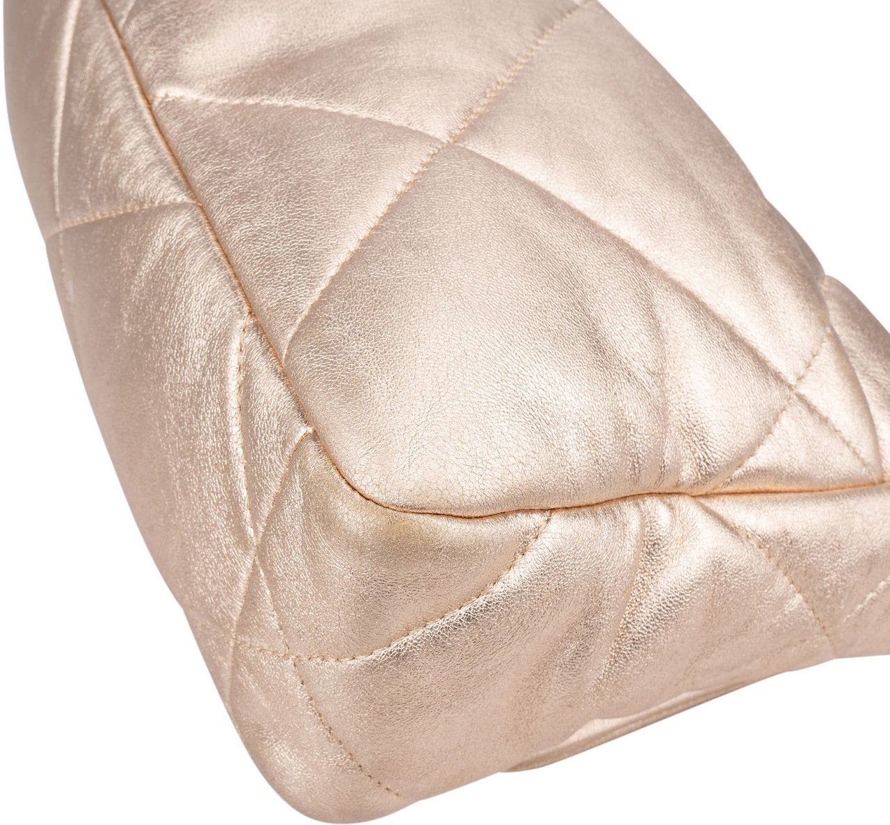 Chanel 19 Quilted Metallic Lambskin Chanel Single Flap Crossbody Bag Divers