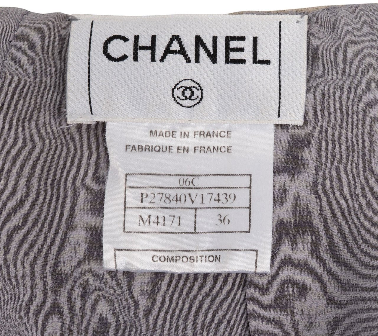 Chanel Multicolor Spitze Lace Tiered Skirt (DE 34 / FR 36) Donkergrijs