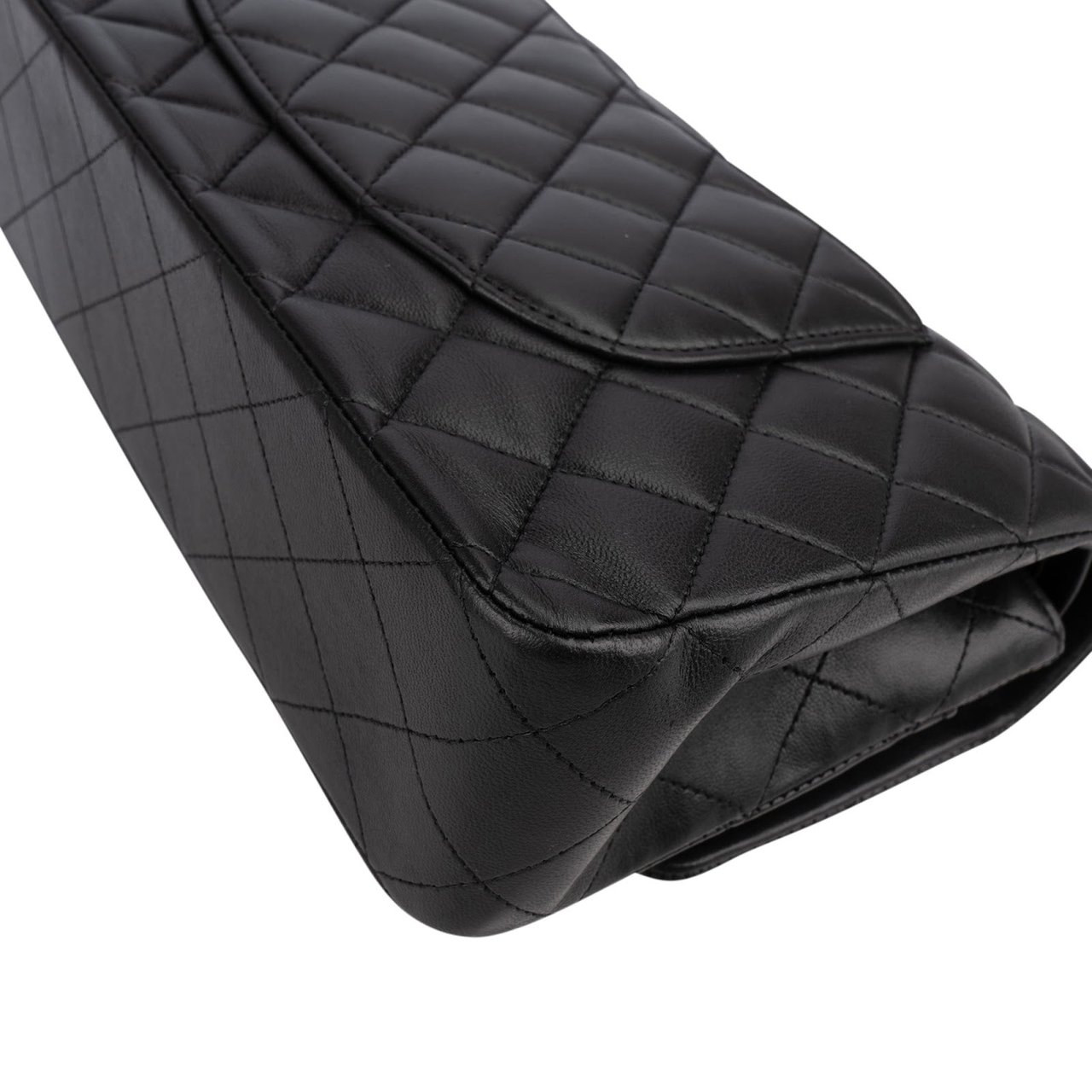 Chanel Quilted Lambskin Medium Double Flap Shoulder Bag Zwart