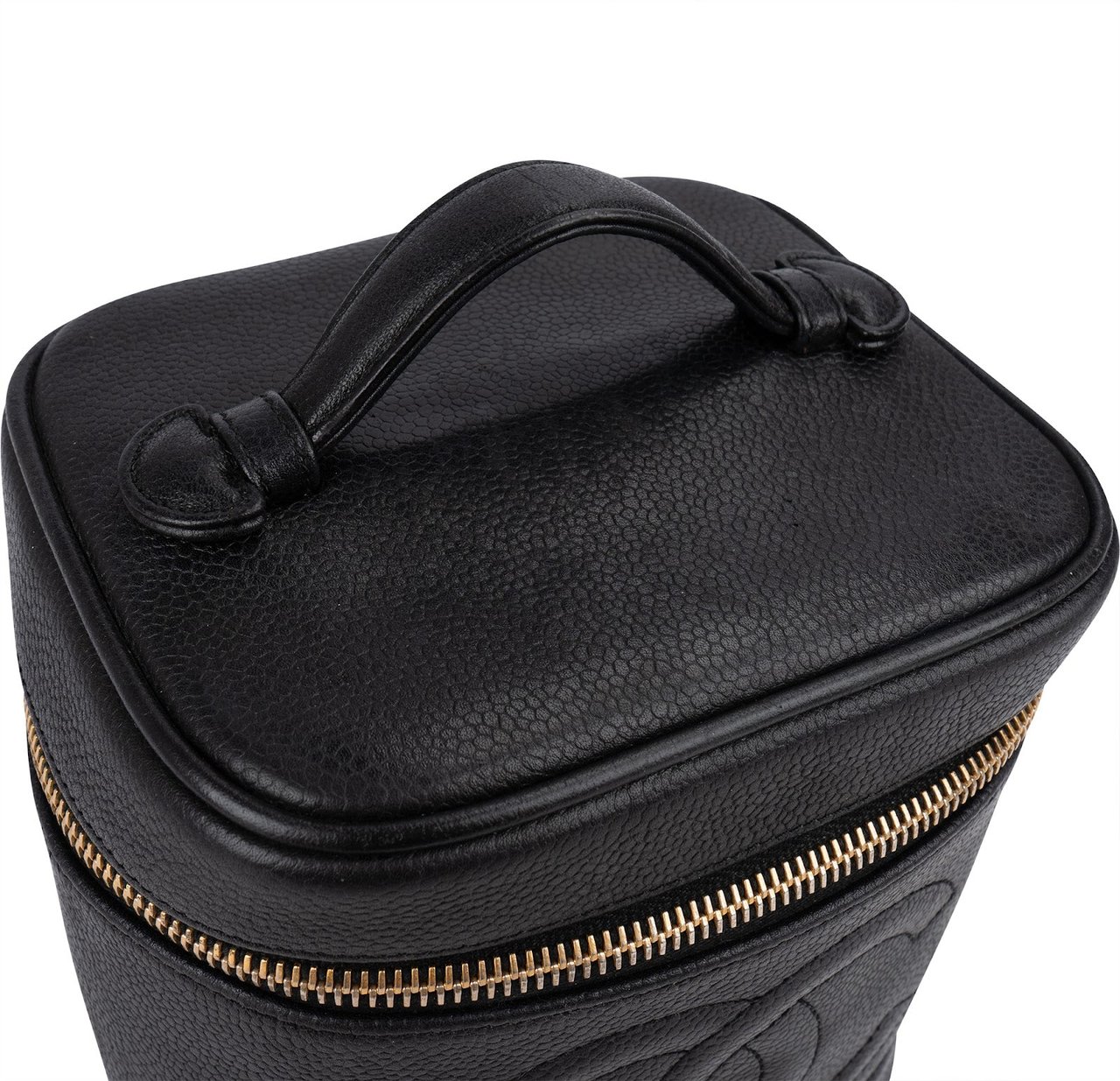 Chanel Caviar Leather CC Vanity Case Handbag Zwart