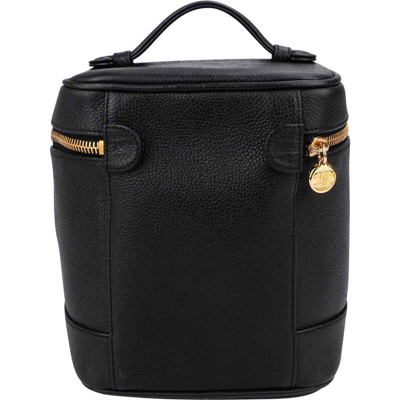 Chanel Caviar Leather CC Vanity Case Handbag Zwart