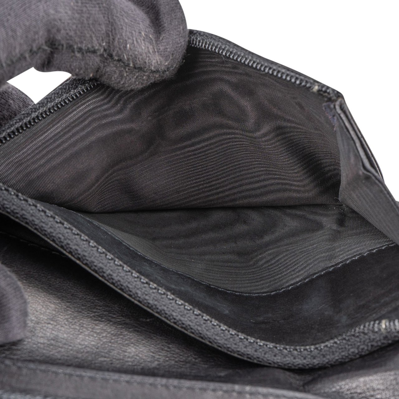 Chanel Caviar Leather CC Flap Wallet Zwart
