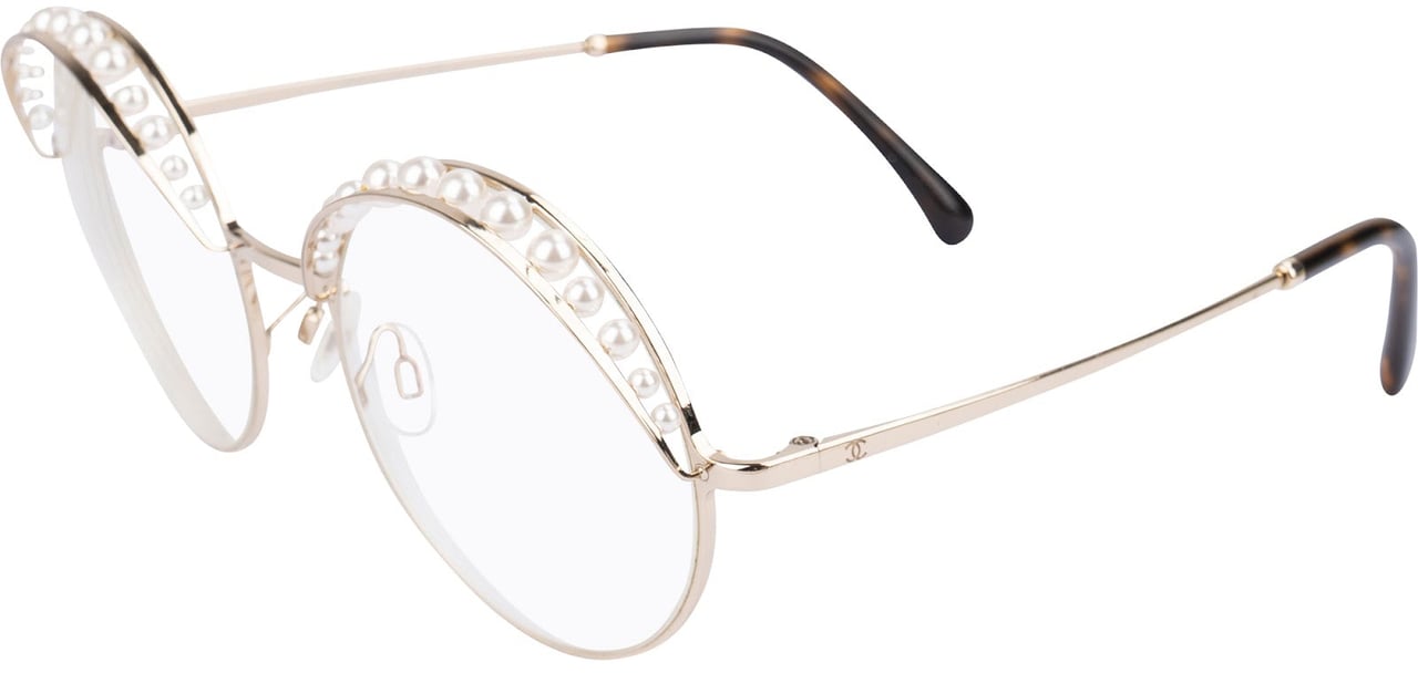 Chanel Pearl Embellished Round 4234-H Eyeglasses Oranje