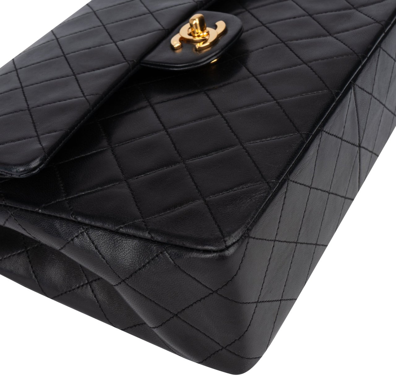Chanel Chanel Quilted Lambskin 24K Gold Double Flap Crossbody Bag Divers